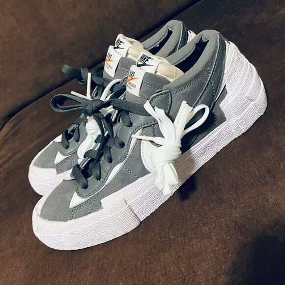 Nike x Sacai Blazer Low Iron Grey DD1877-002 Mens 5.5 US 7 Womens 38 EUR NEW - Picture 3 of 9